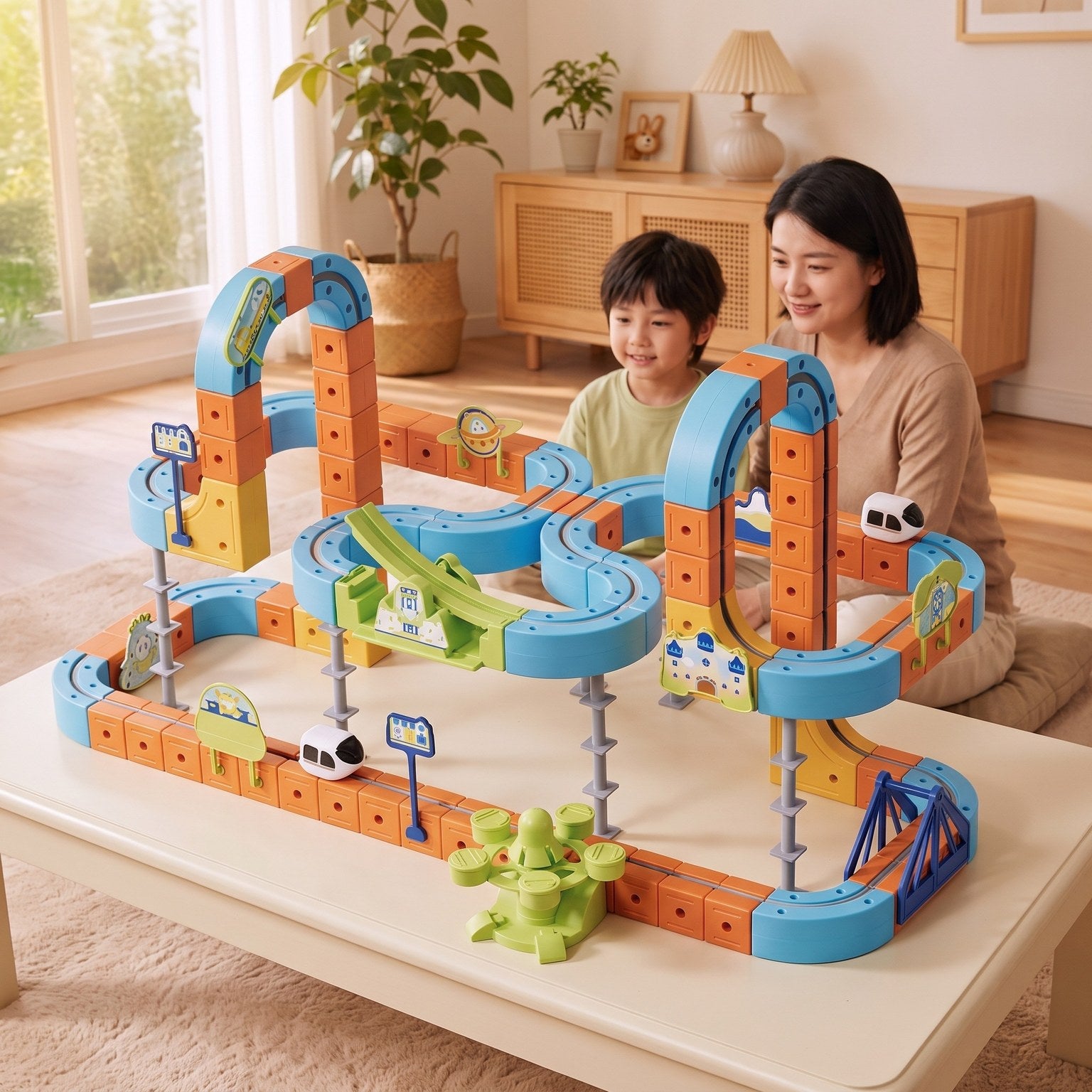 Little Loop magnetic train railway built into a closed loop
